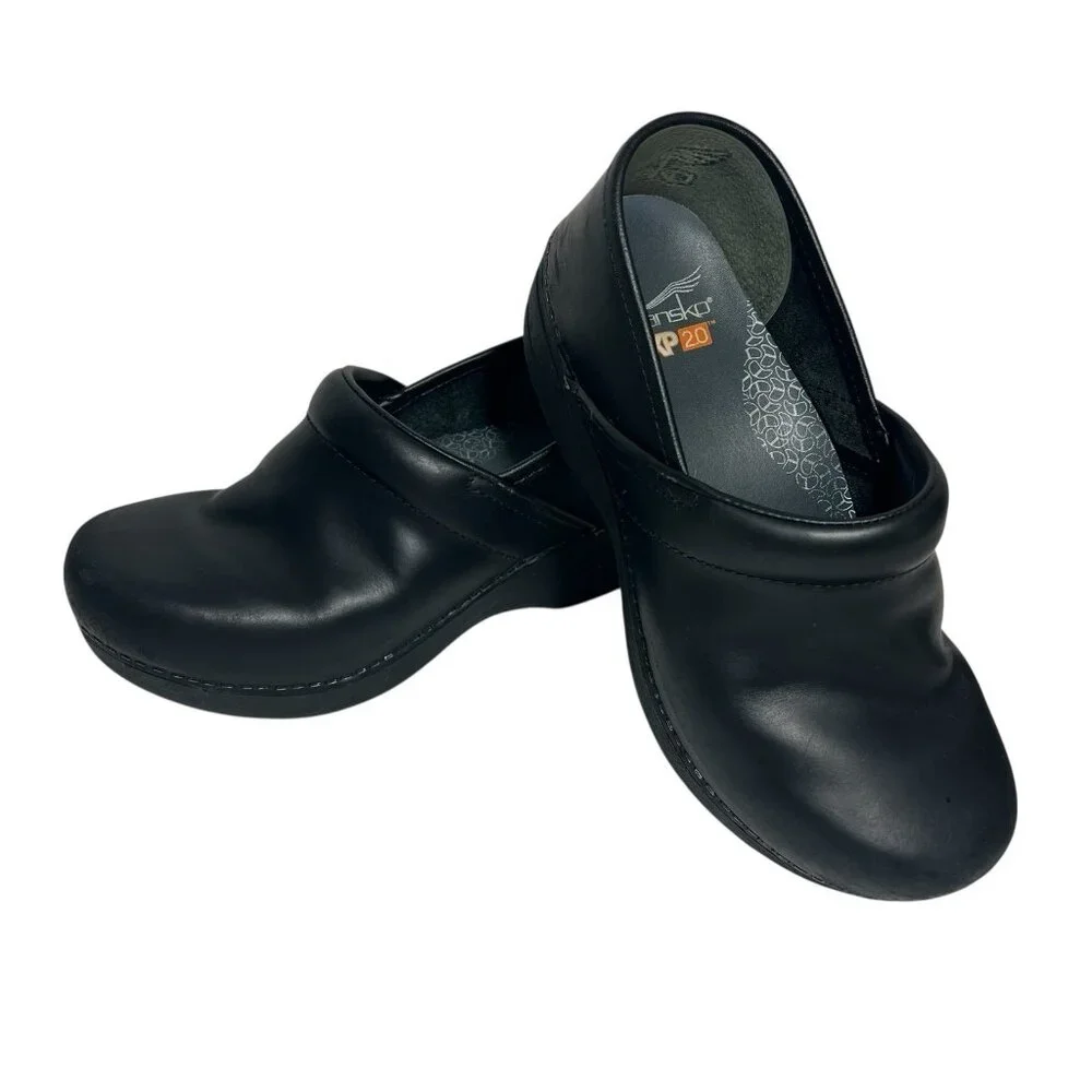 Dansko XP 2.0 Professional Clogs US 6.5 EU 37 Black Leather Comfort Slip On Shoe - Picture 5 of 9